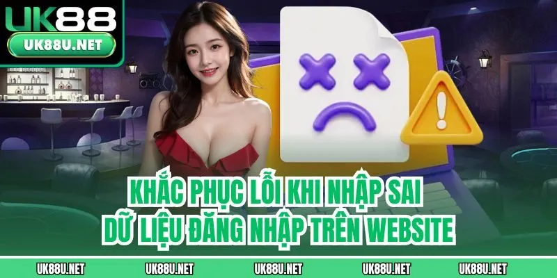 Khắc phục lỗi khi nhập sai dữ liệu đăng nhập trên website